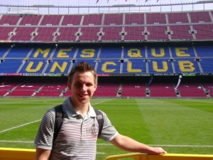 A dream of every player and referee: The Camp Nou in Barcelona, one of the biggest stadiums in Europe.