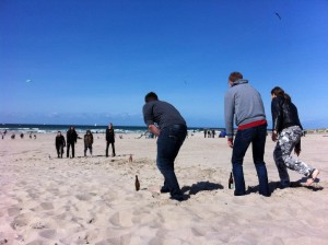 Just some random guys playing Flunky Ball