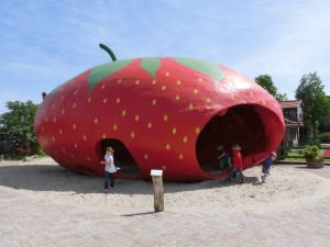 A giant strawberry
